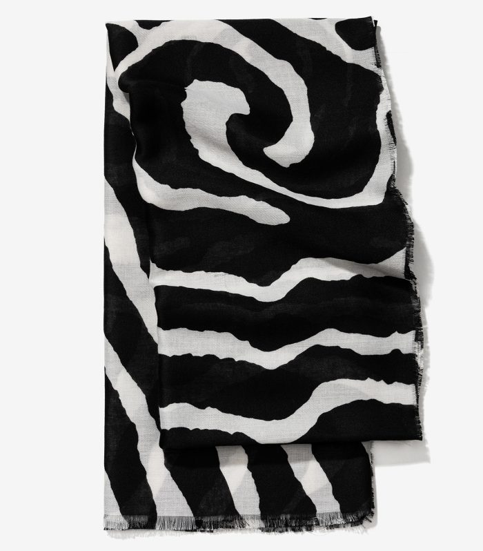 Lenço Retangular Estampado Zebra