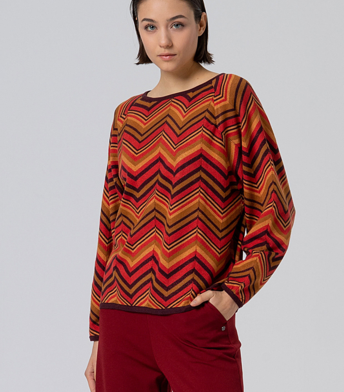 Camisola de malha lurex granada