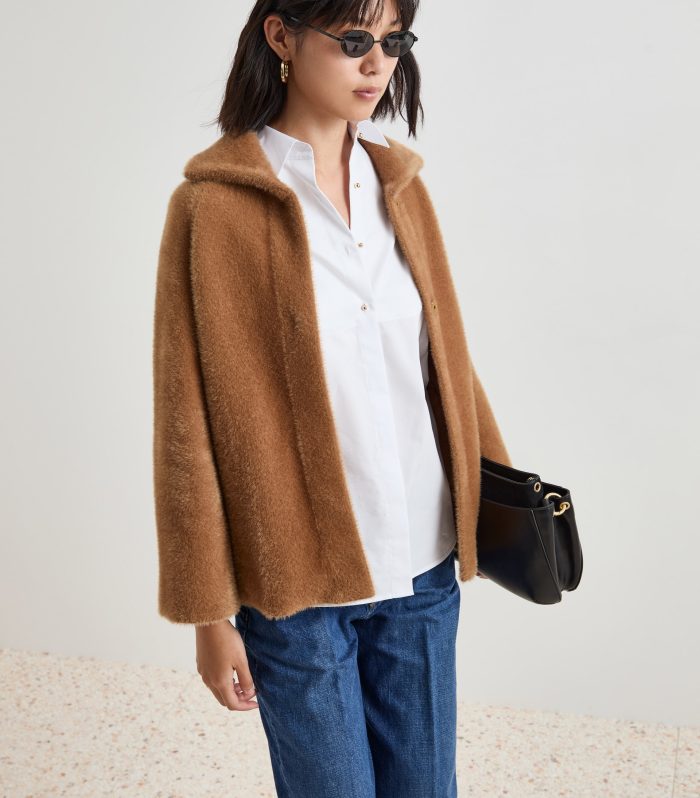 Casaco de pelo mangas raglan