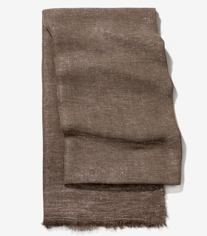 Lenço bege com brilho