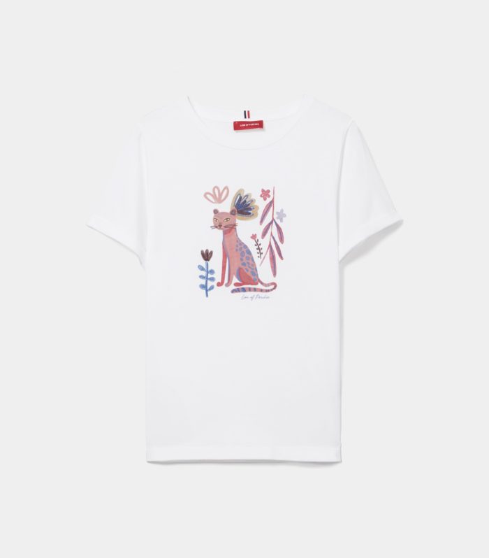 T-shirt em algodão com detalhes bordados