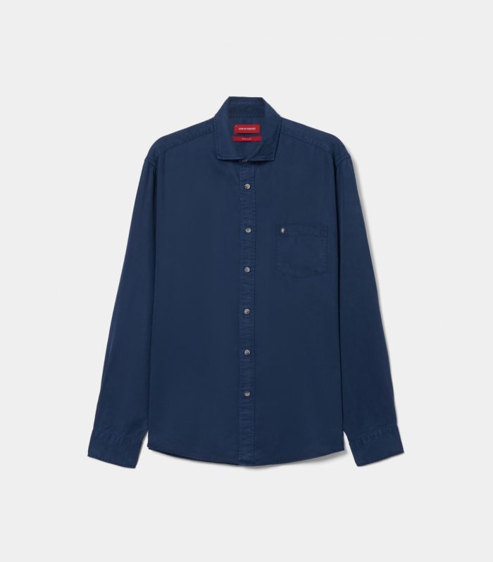 Camisa regular fit em liocel