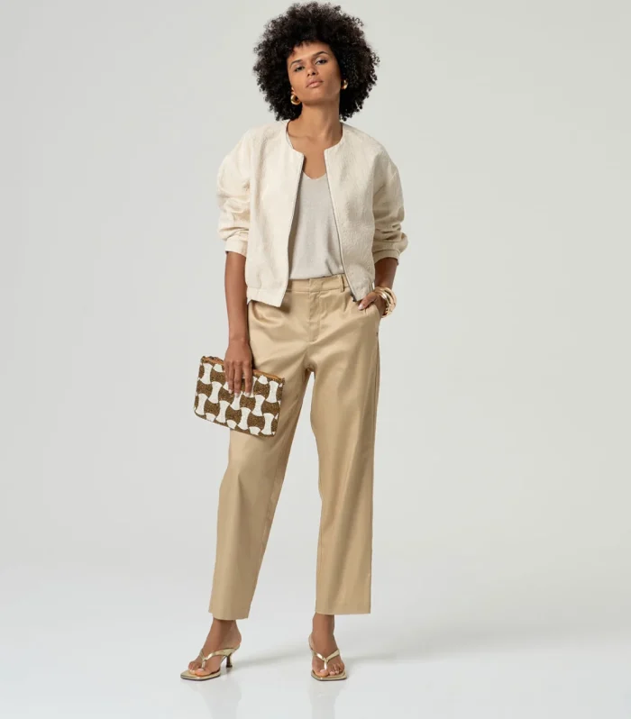 Cardigã de malha lurex