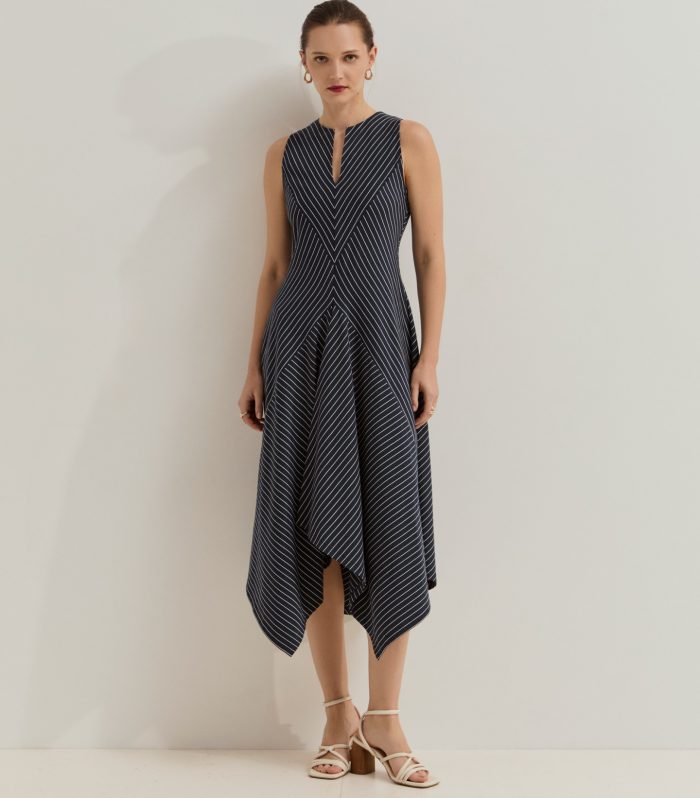 Vestido midi em algodão