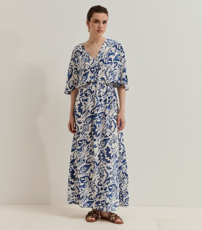 Vestido comprido estampado
