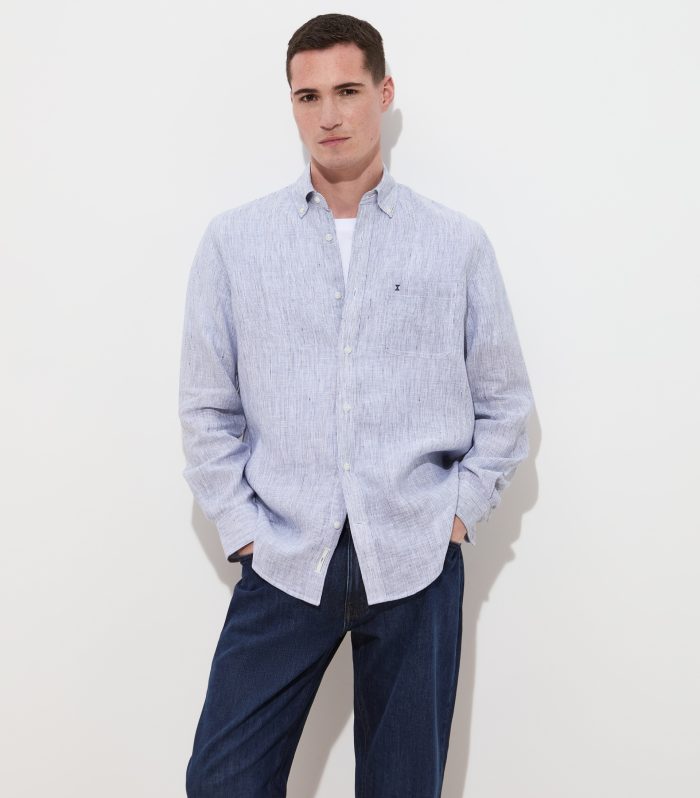Camisa regular fit em linho