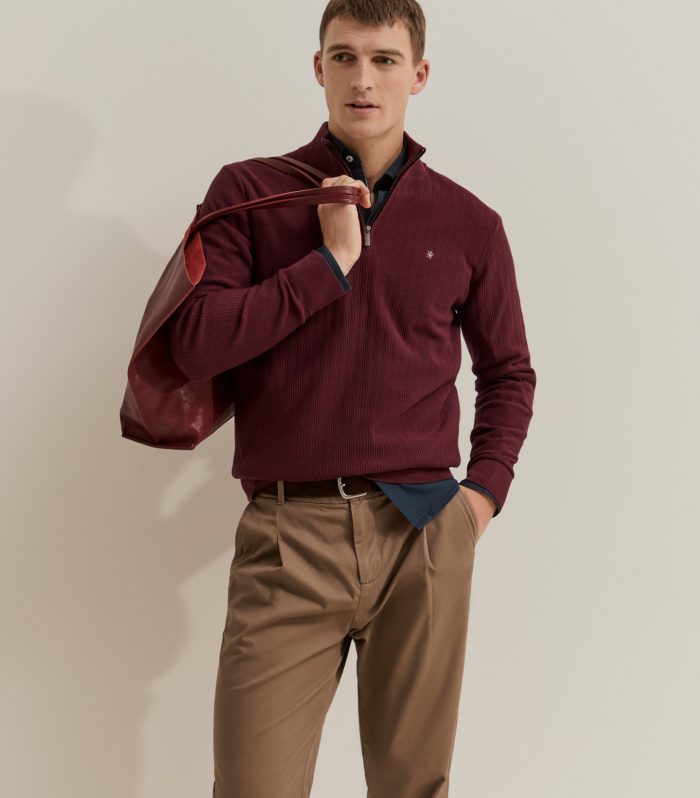 Camisola de algodão com estrutura