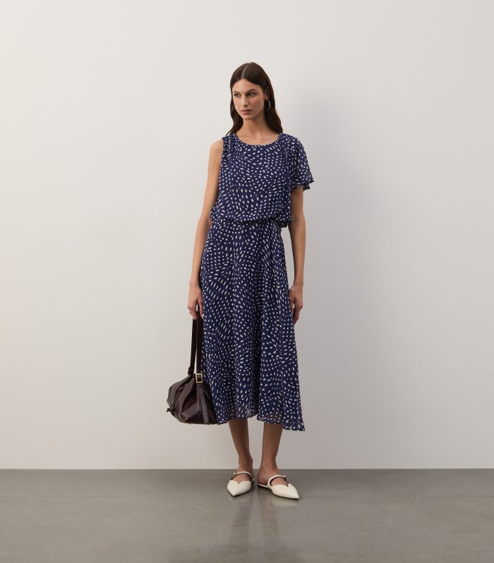 Vestido midi estampado