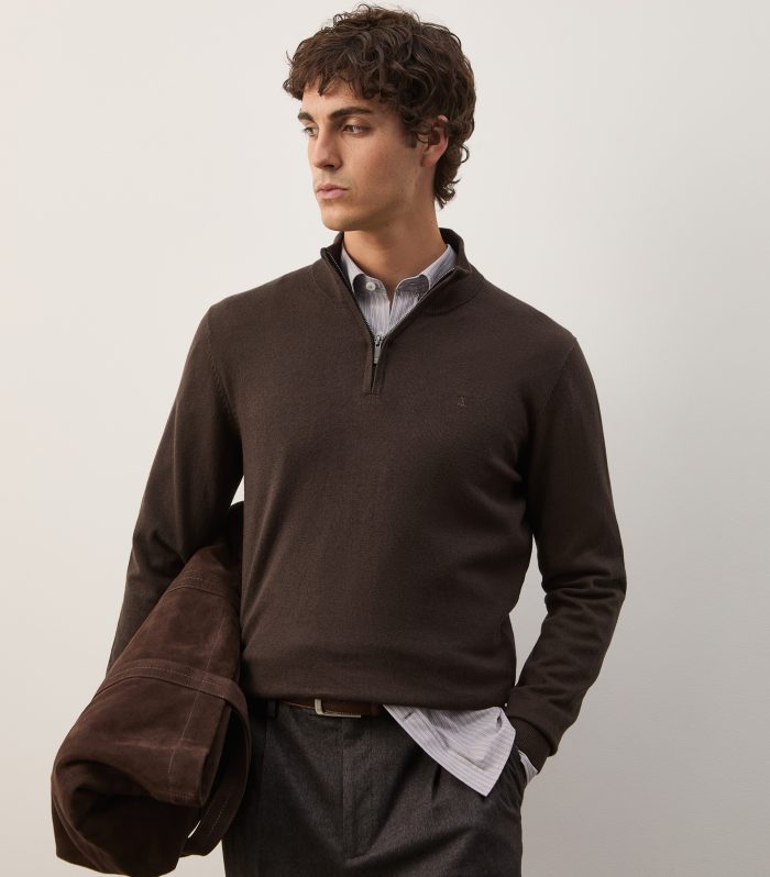 Camisola em algodão e caxemira