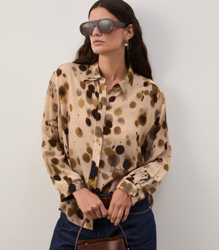 Blusa fluida estampada