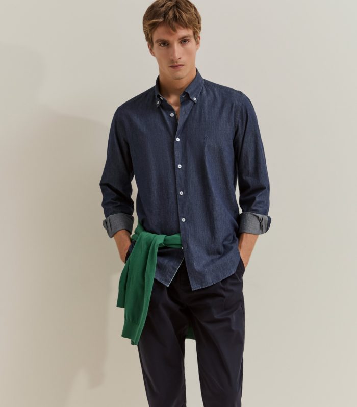 Camisa de ganga regular fit