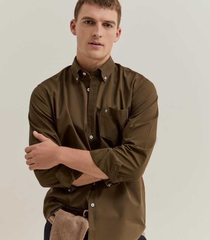 Camisa regular fit de algodão