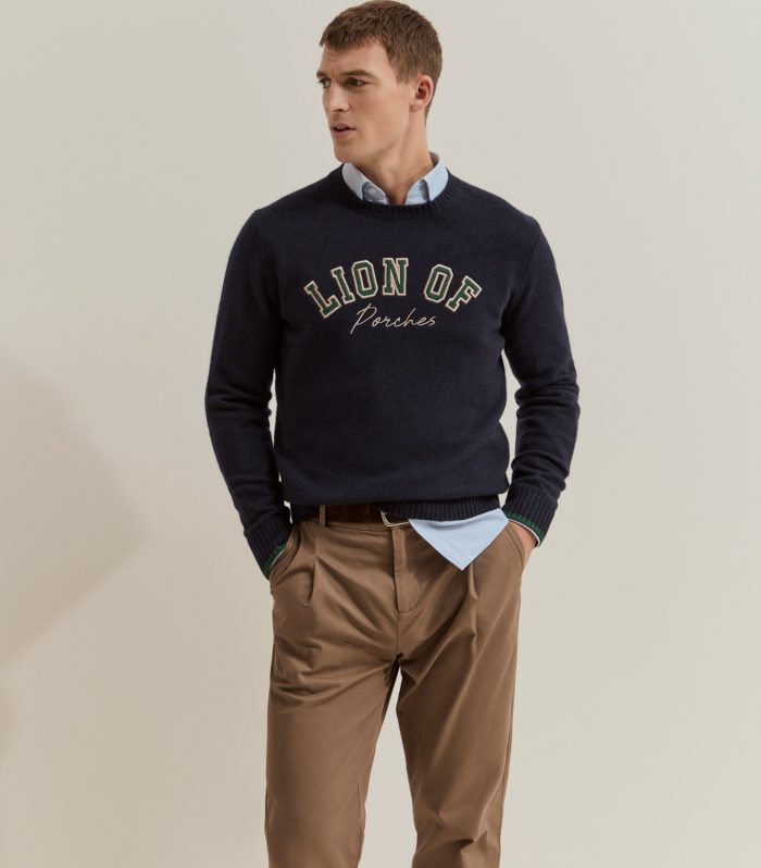 Camisola de lã com logotipo